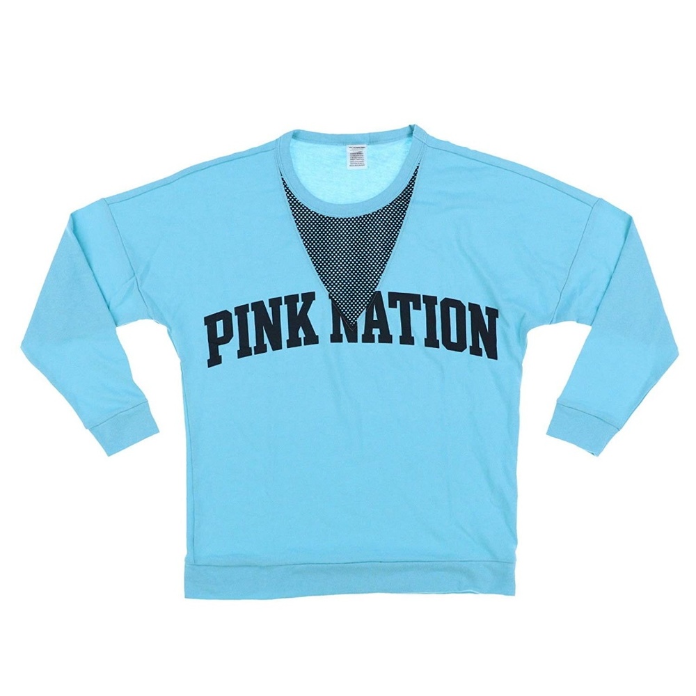 Victoria's Secret Pink Nation Mesh Campus Sweater